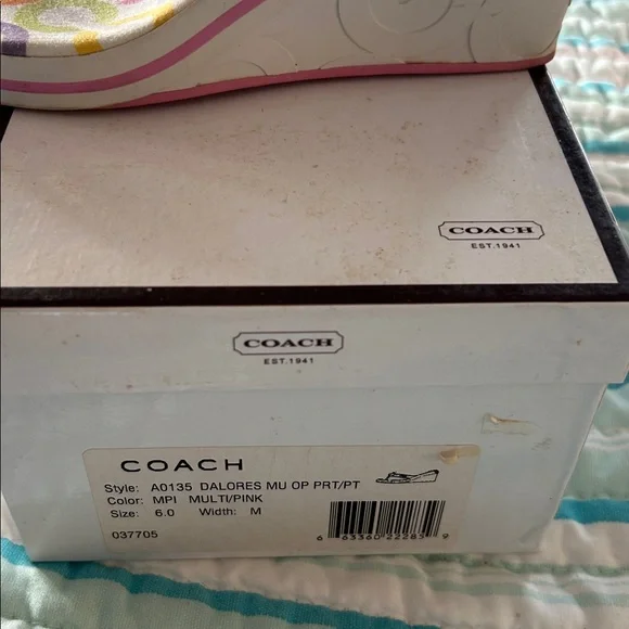 Coach Women's Colorful Patterned Heels - Picture 5 of 7